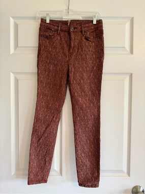 Free People Textured Rust Elastic Legging Pants
